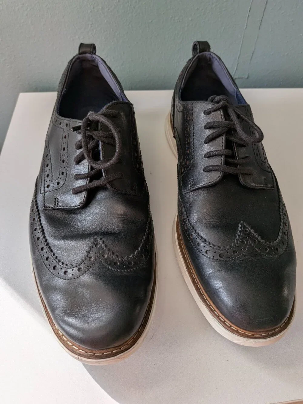 Cole Haan Men's GRANDEVOLUTON Shortwing Oxford Shoes Black 8 1/2 Med